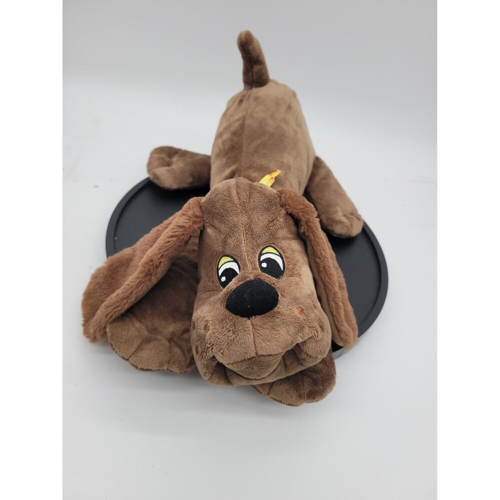 2023 Hasbro  Pound Puppies Dark Brown Red Collar 18” Stuffed Dog Plush Toy